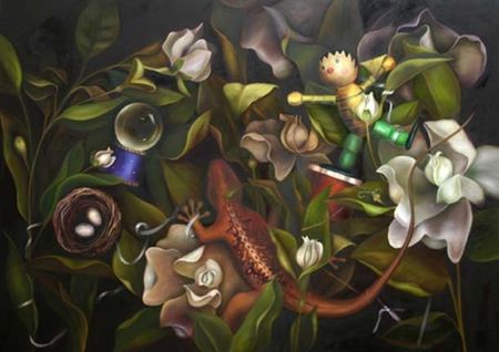Jumble, 50 inches by 70 inches, oil