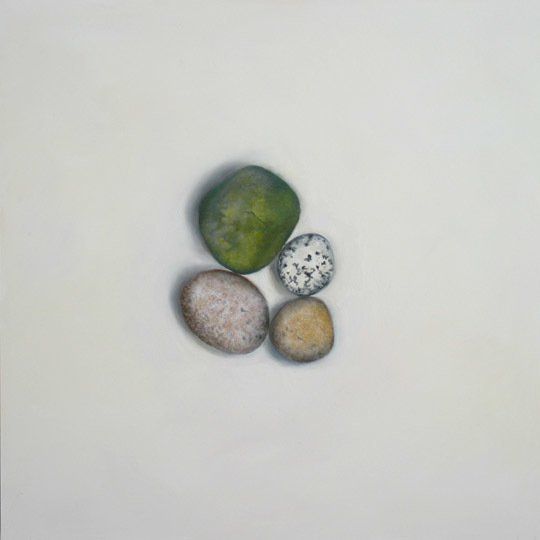 Four Stones, 2016, 12 inches by 12 inches, oil on panel