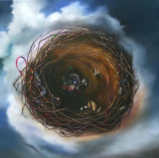 Home, 36 inches by 36 inches, oil on canvas
