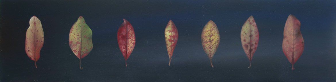 Sky Stones, 2019, 6 inches by 24 inches, oil on panel