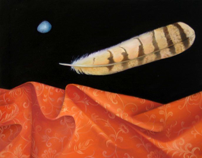 Nest Number 11, 2018,11 inches by 14 inches, oil on panel