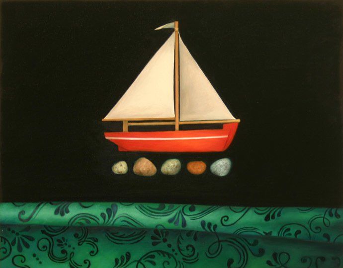 Nest Number 16, 2018,11 inches by 14 inches, oil on panel
