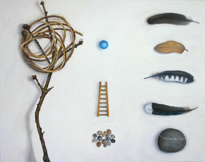 Nest Number 5, 2018,11 inches by 14 inches, oil on panel