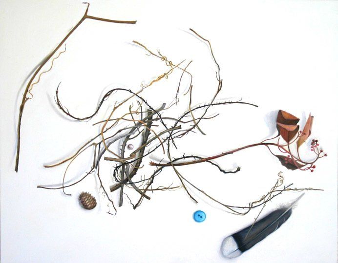 Nest Number 8, 2018,11 inches by 14 inches, oil on panel