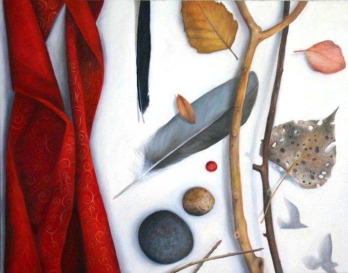 Nest Number 10, 2018,11 inches by 14 inches, oil on panel
