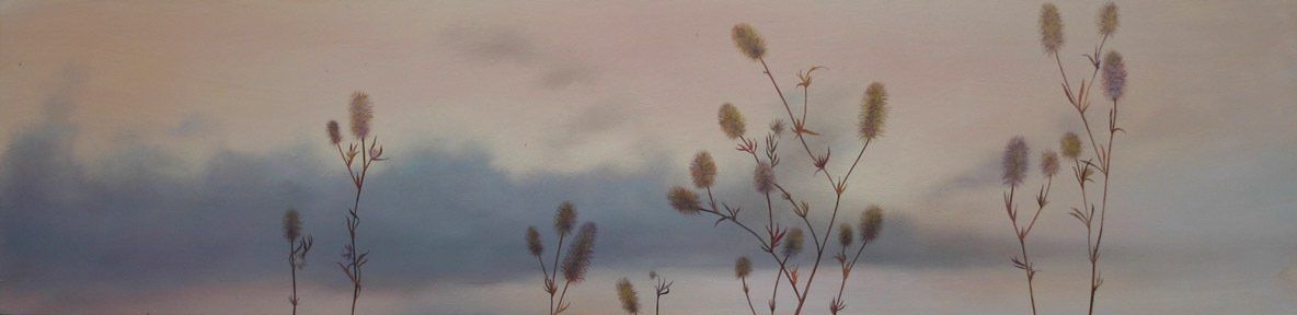 Sky Stones, 2019, 6 inches by 24 inches, oil on panel