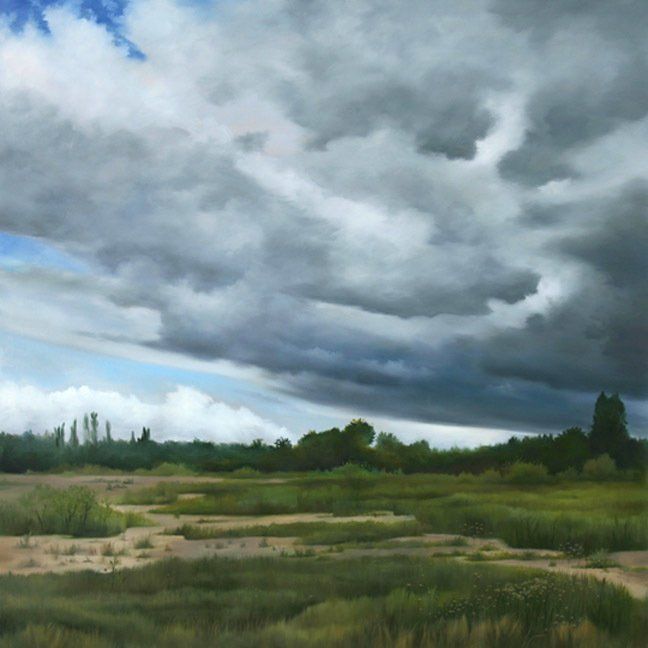 The Field, 2018, 36 inches by 36 inches, oil on canvas