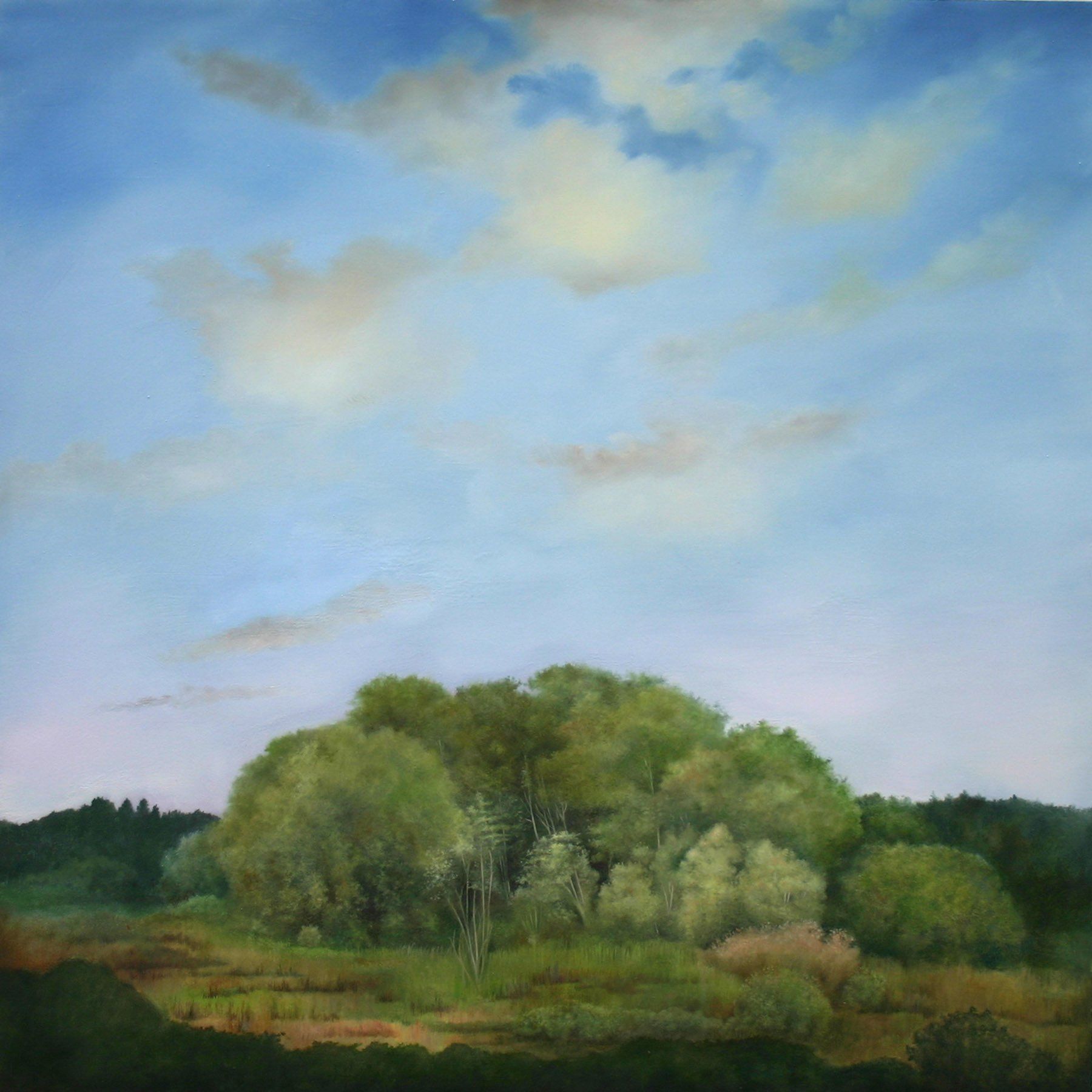 Sky Stones, 2019, 6 inches by 24 inches, oil on panel