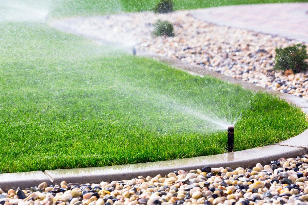 Automatic Sprinklers Watering Lawn — Tampa, FL — J & M Lawn Service and More LLC