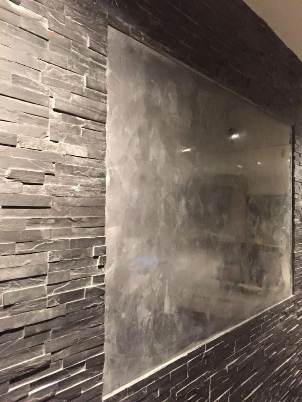 venetian plastery portfolio grey chrome wall and mirror