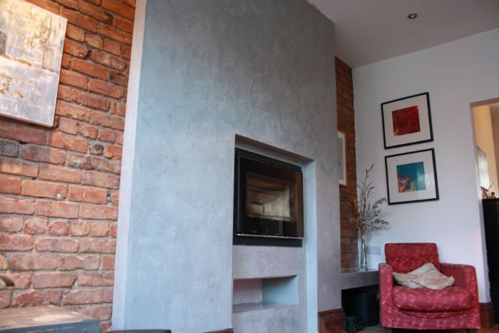 venetian plastery modern living room