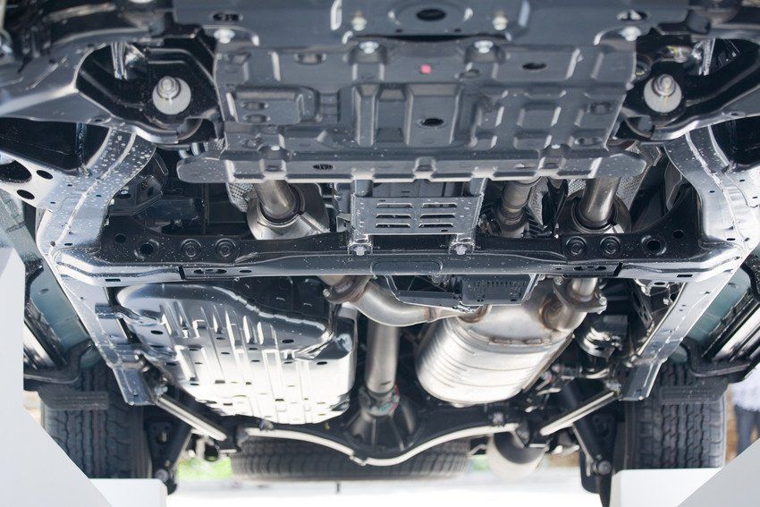 Underside of car