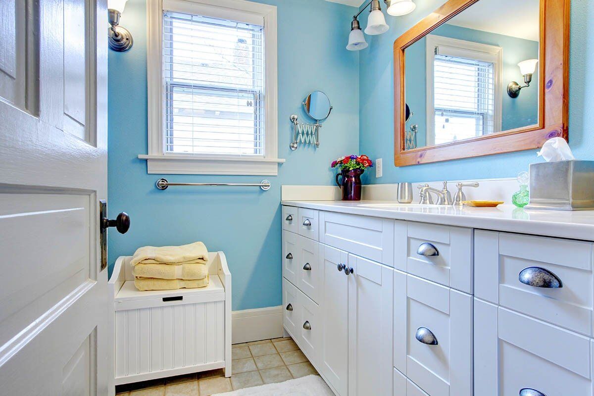 Blue Bathroom—Bathroom Renovation in Rockhampton, QLD