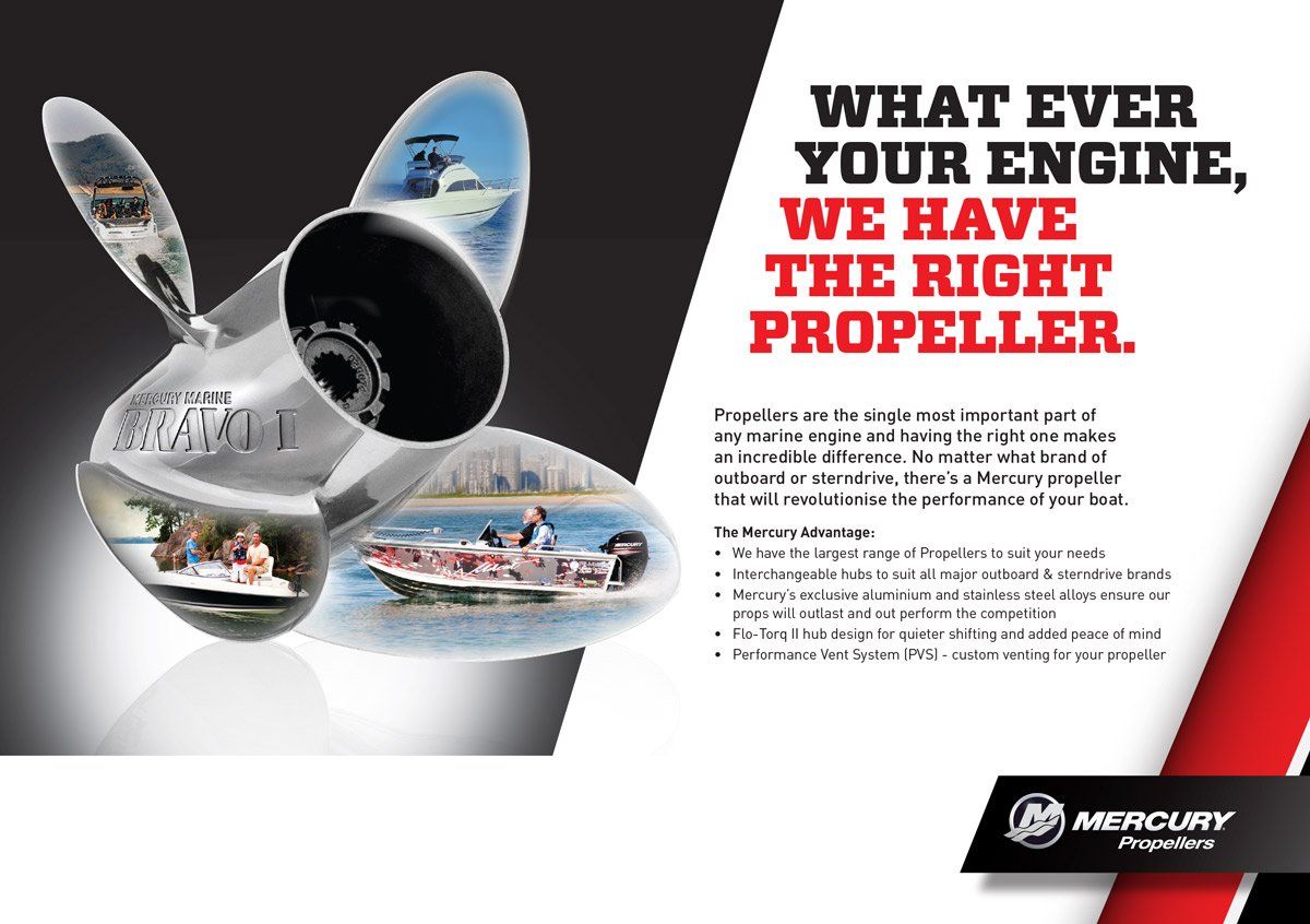 Mercury Propeller Ad — Marine in Yeppoon, QLD Mercury Propeller Ad — Marine in Yeppoon, QLD
