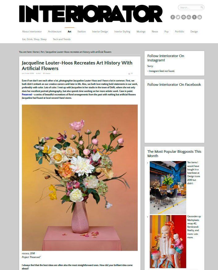 Website interiorator - interview Jacqueline Louter