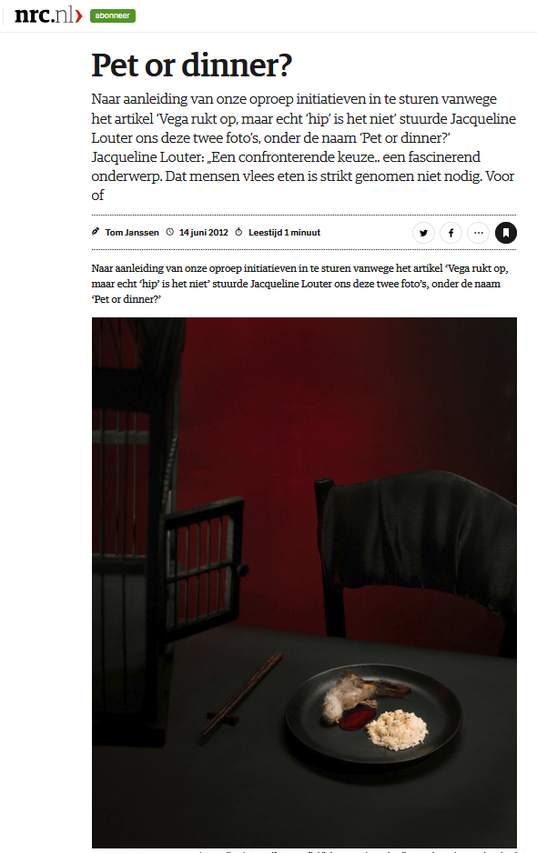 Pet or Dinner - Jacqueline Louter - NRC
