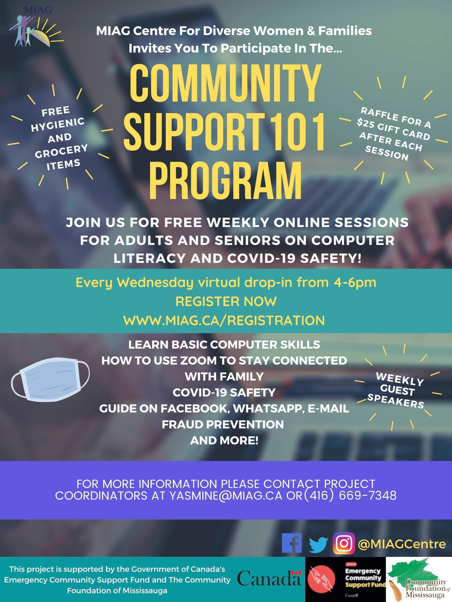 A poster for a community support 101 program