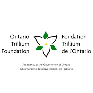 The logo for the ontario trillium foundation is a flower with leaves.