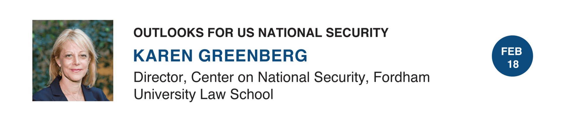 Karen greenberg is the director of national security at university law school