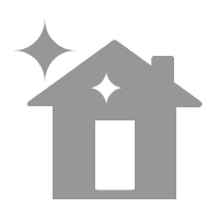 spring clean icon sparkling house