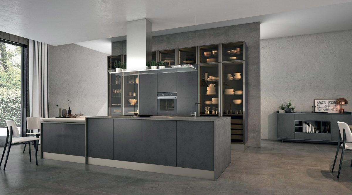 cucina moderna con arredi bianchi