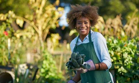 Woman Planting — Sunnyside, WA — Yakima Valley Chiropractic Center
