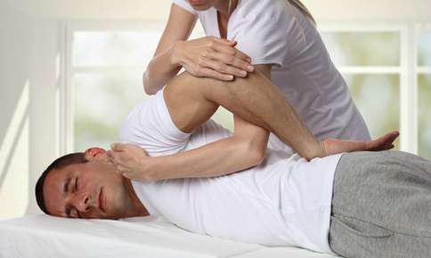 Man Having Chiropractic Treatment — Sunnyside, WA — Yakima Valley Chiropractic Center Man Having Chiropractic Treatment — Sunnyside, WA — Yakima Valley Chiropractic Center