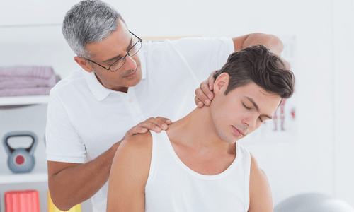Man Treating a Backache — Sunnyside, WA — Yakima Valley Chiropractic Center Man Treating a Backache — Sunnyside, WA — Yakima Valley Chiropractic Center