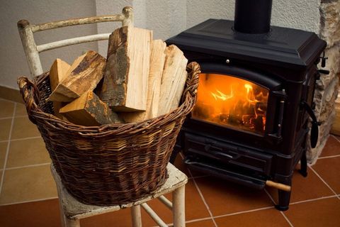 Firewood in a basket