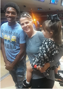 image of volunteer with youth