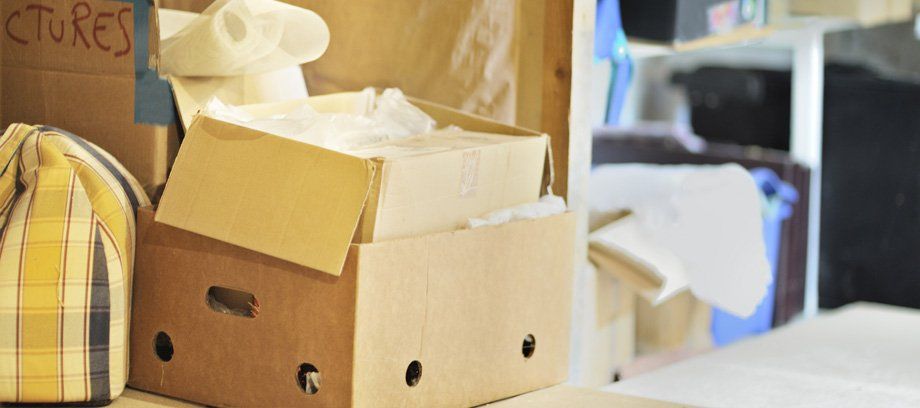 boxes filled with plastic