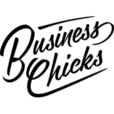 A black and white logo for Business Chicks.