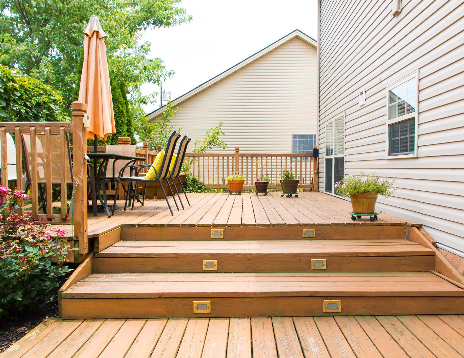 Modern Wooden Patio and Garden Area — Louisville, KY — Aluminum Crafters