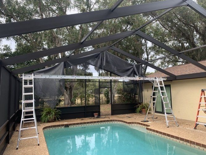 Rescreening pool cage Sarasota FL
