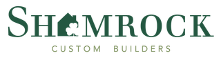 Shamrock custom builders logo on a white background