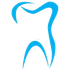Blue outline of a tooth, representing dentistry.