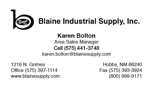 Blaine Industrial Supply, Inc. business card