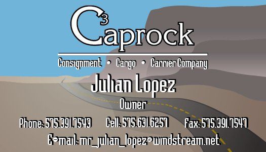 Caprock Consignment Co. business card