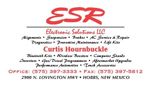 Electronic Solutions, LLC business card - 2 Color Thermographed