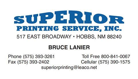 Superior Printing business card - K Ink w/ Blue Foil & Embossing