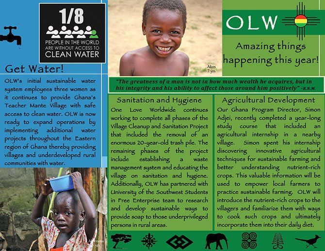 Brochure about clean water, sanitation and hygiene in developing countries