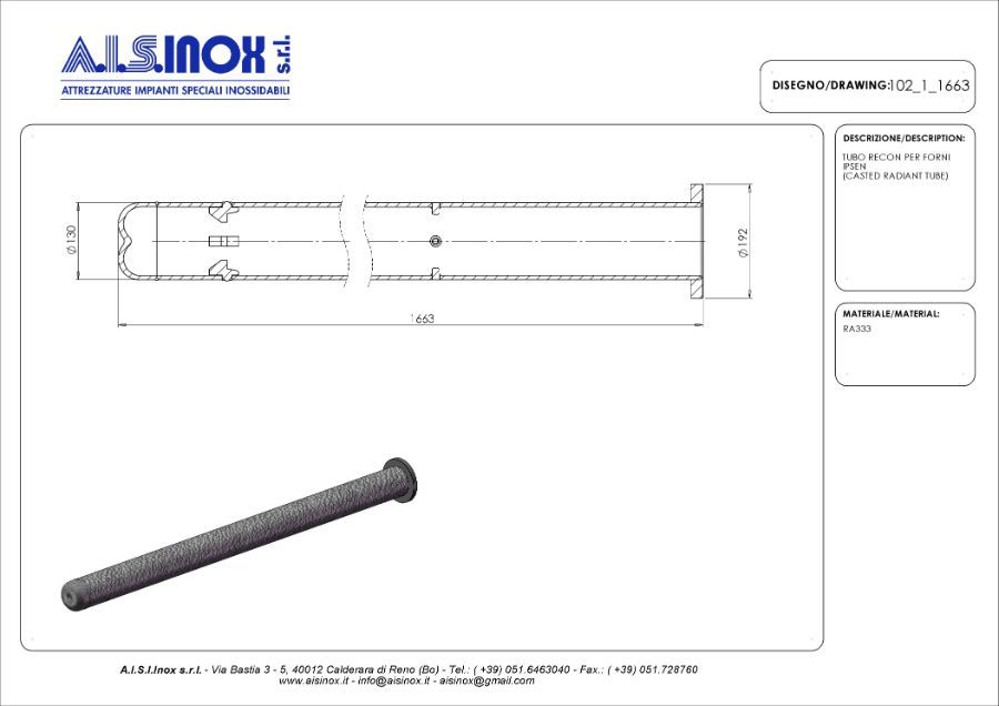 design for stainless steel radiant tubes
