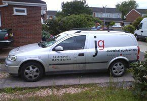 grey van on a driveway