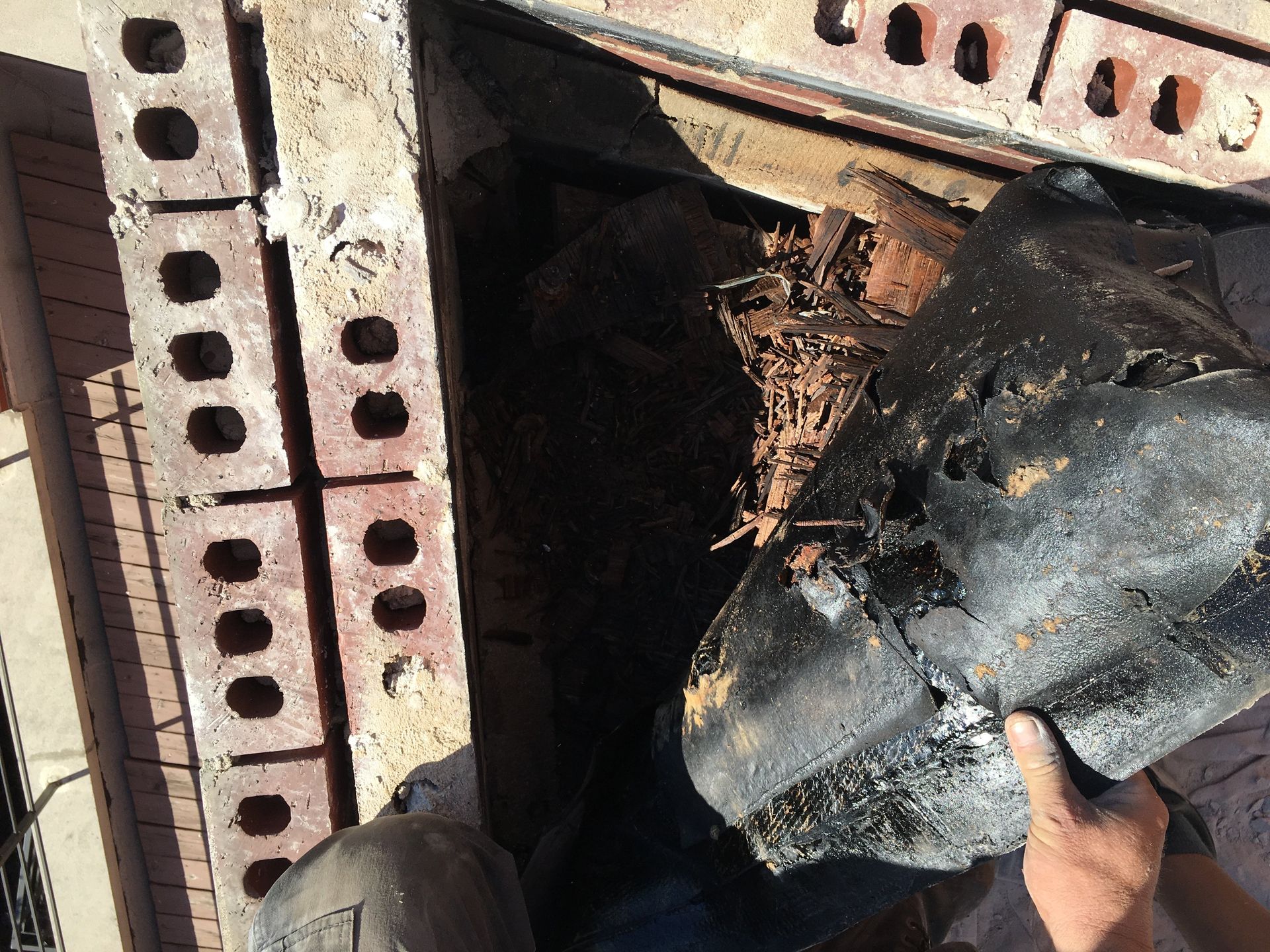 Rotting roof sheathing