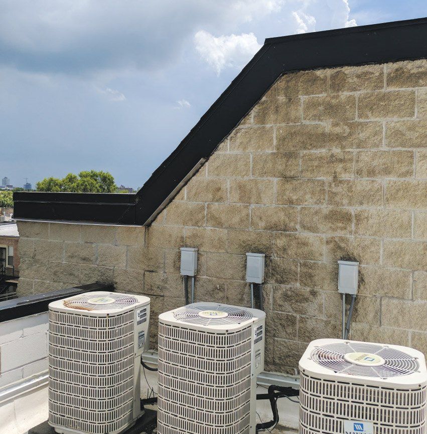 Unsealed split face block wall takes on water, Chicago
