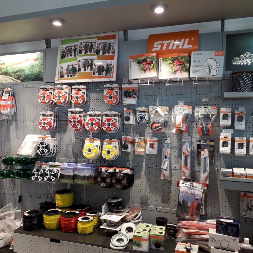 prodotti Stihl in vendita nel negozio
