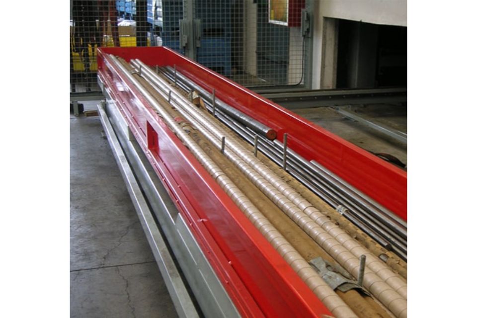 stoccaggio di fasci di profilati