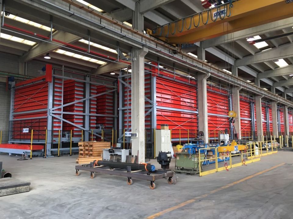 almacenamiento de materiales de PVC