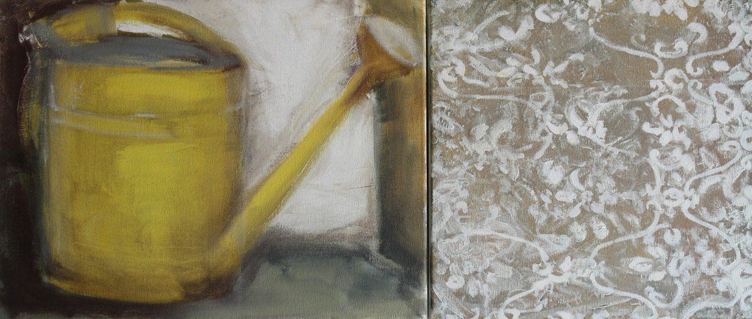 The gardener, a painting by Irish artist Miriam McConnon, Olivier Cornet Gallery Dublin