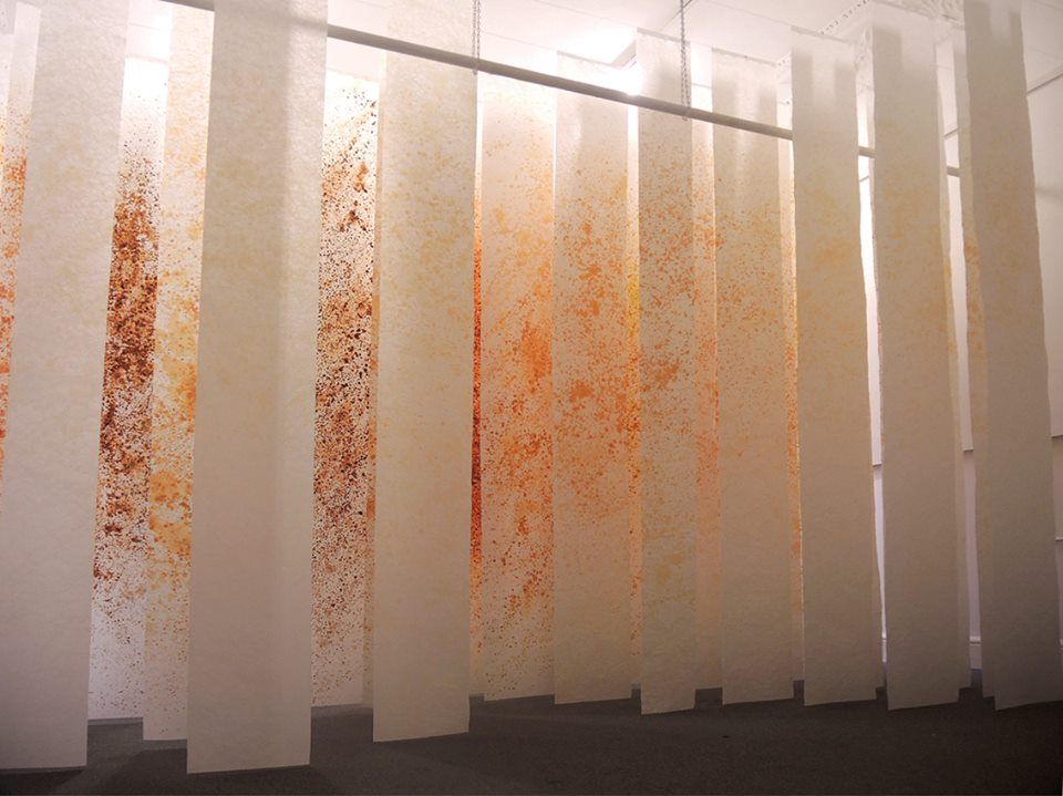 An Choill, a paper forest installation by Eoin Mac Lochlainn at Olivier Cornet Art Gallery Dublin Ireland